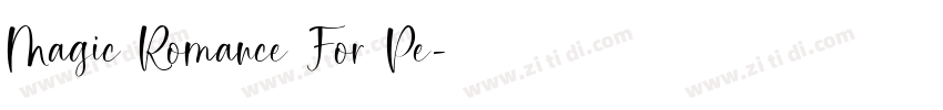 Magic Romance For Pe字体转换